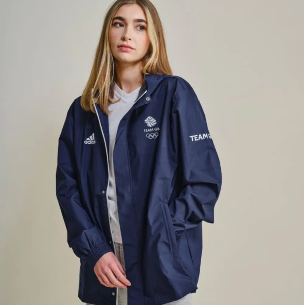 adidas Team GB Lightweight All Weather Jacket Navy