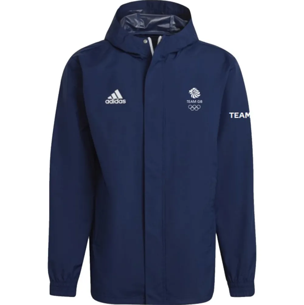 adidas Team GB Lightweight All Weather Jacket Navy