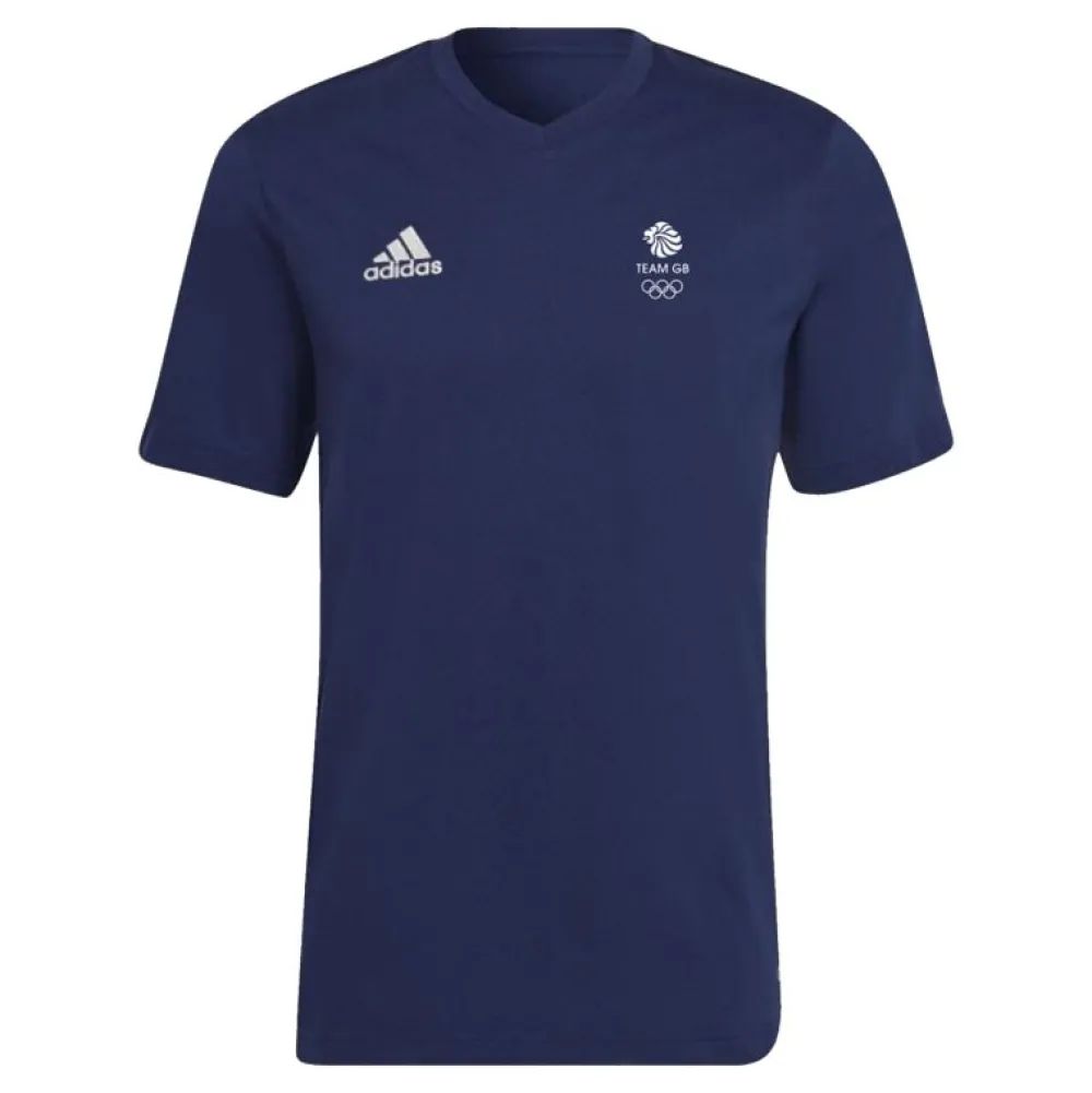 adidas Team GB Men's Cotton Tee Navy
