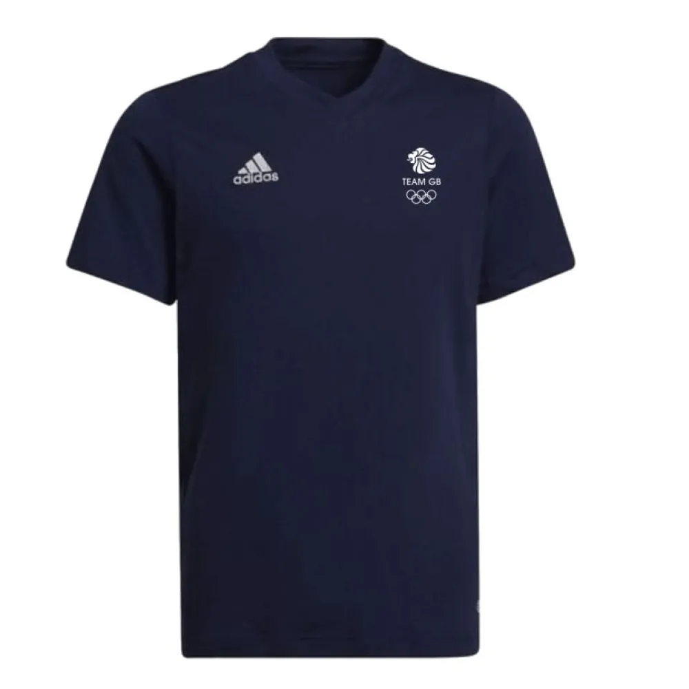 Kids adidas Youth Team GB Cotton Tee Navy