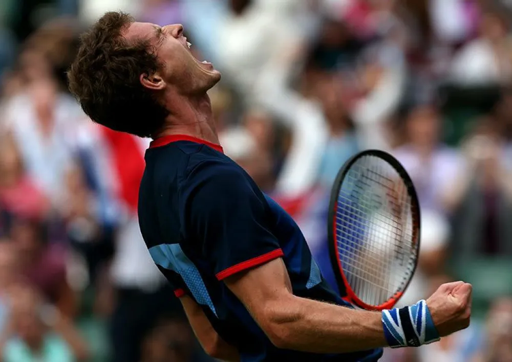 Team GB London 2012 Andy Murray Celebrates Art Print
