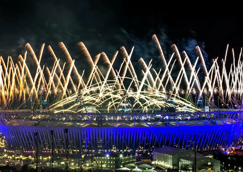 Team GB London 2012 Opening Ceremony Fireworks Art Print