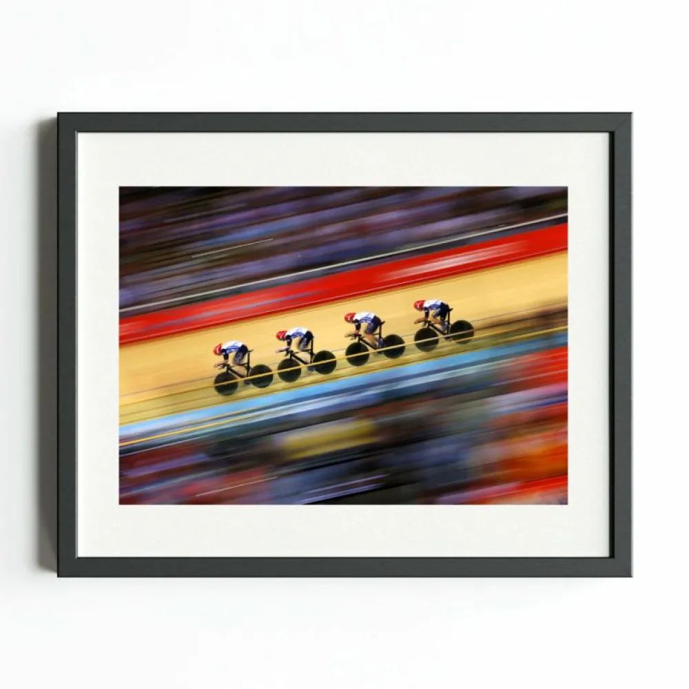 Team GB London 2012 Team Pursuit Track Cycling Art Print