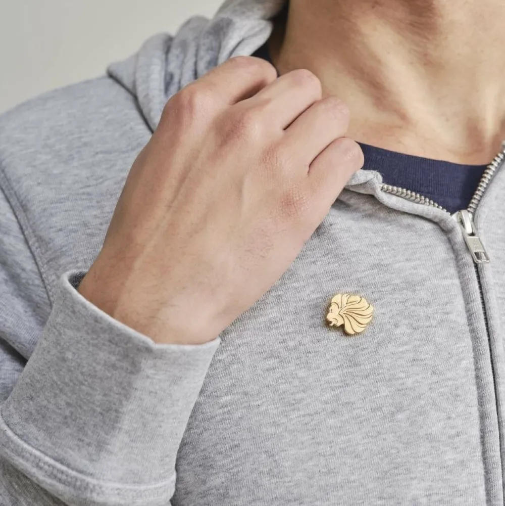 Team GB Mappin & Webb Gold Plated Lion Head Lapel Pin