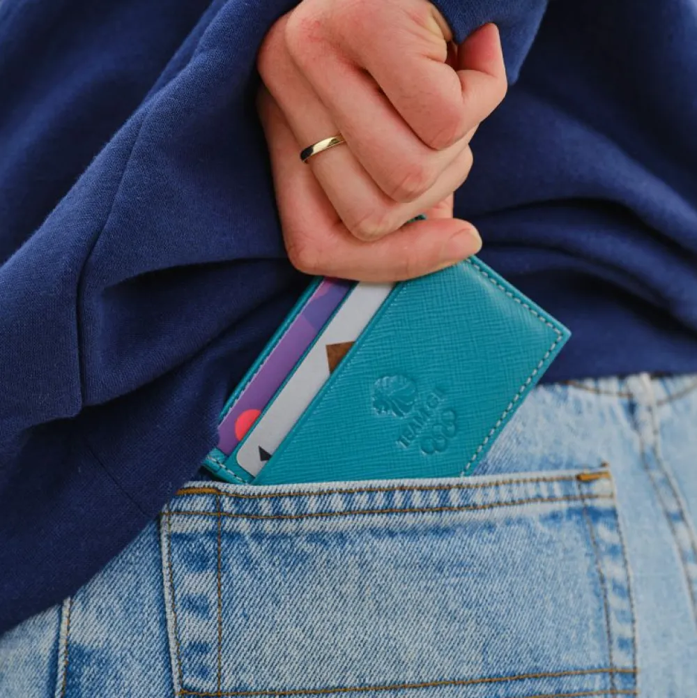 Team GB Mappin & Webb Saffiano Leather Wallet - Turquoise