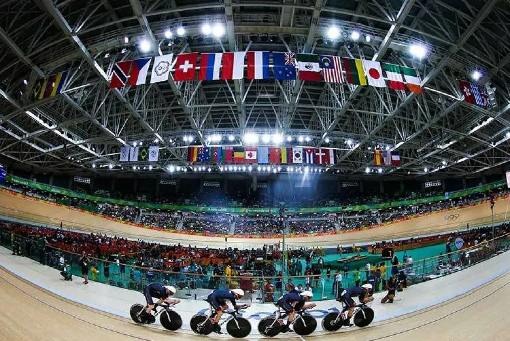 Team GB "Rio 2016 Olympic GB Mens Track Cycling" Art Print