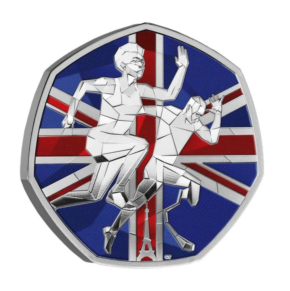 Team GB Royal Mint 50p Silver Proof Colour Coin