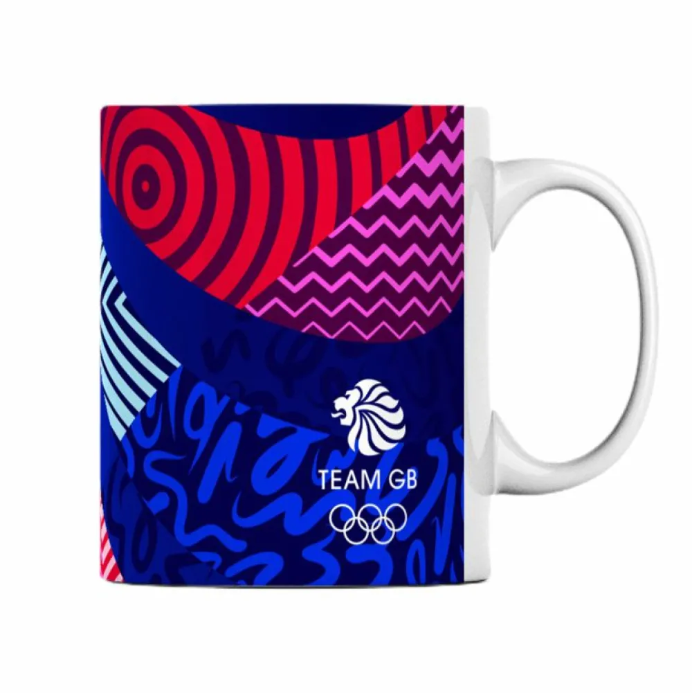 Team GB Abstract Lion Print Mug