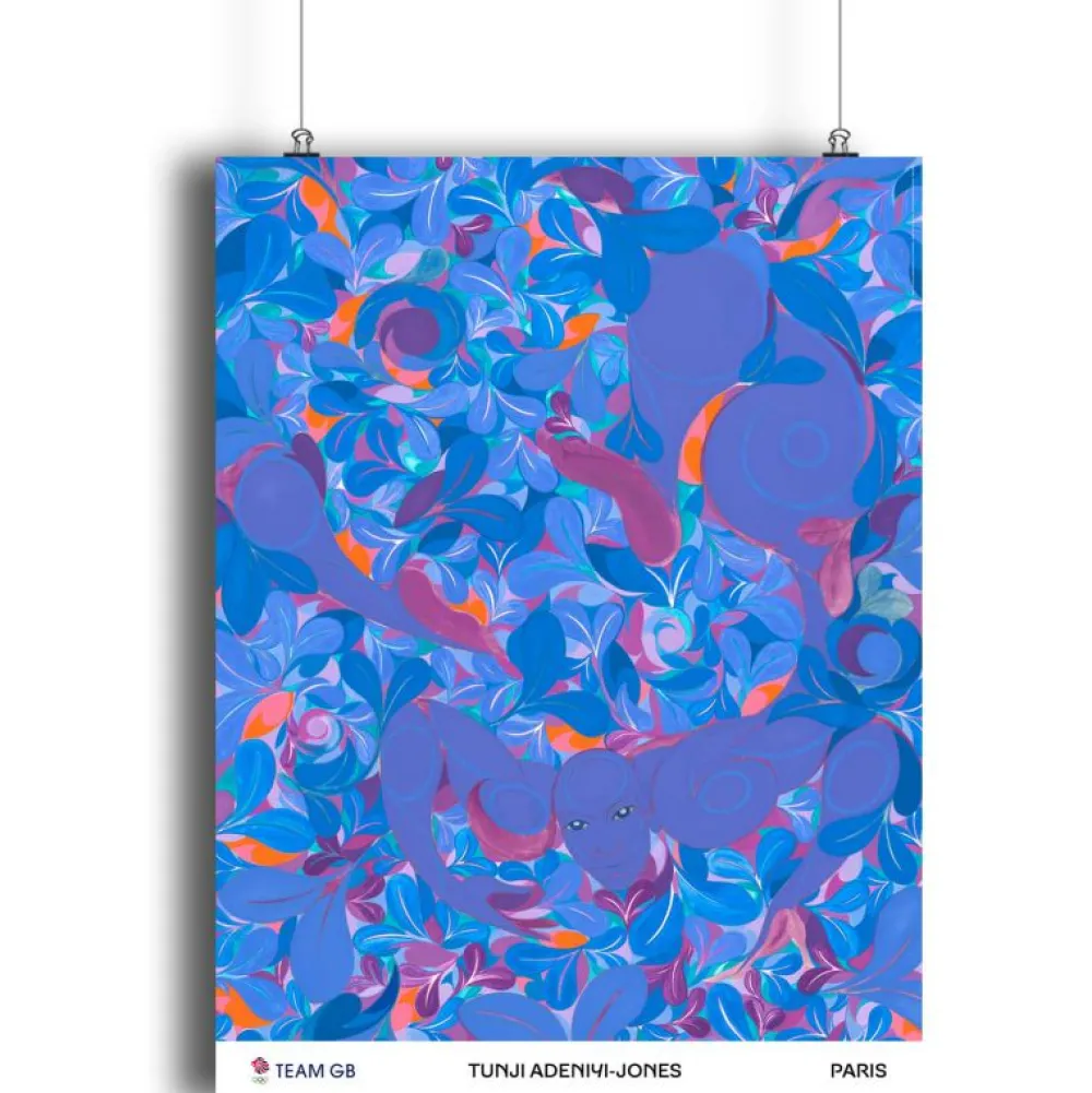 Team GB Art Print - Blue Dive by Tunji Adeniyi-Jones from King & McGaw