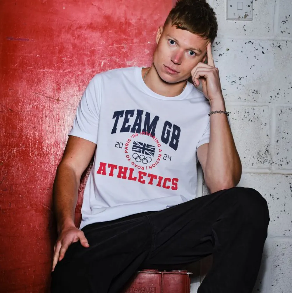 Team GB Athletics Varsity White T-Shirt