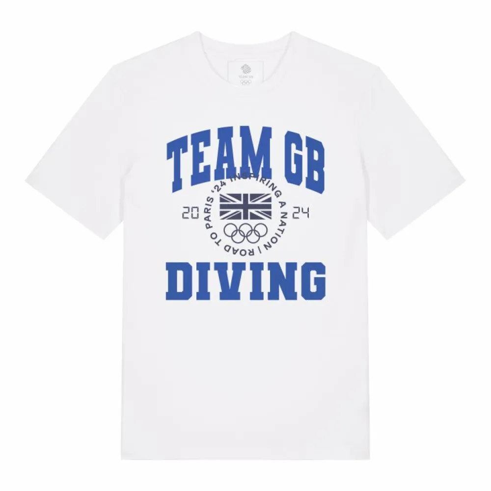 Team GB Diving Varsity White T-Shirt