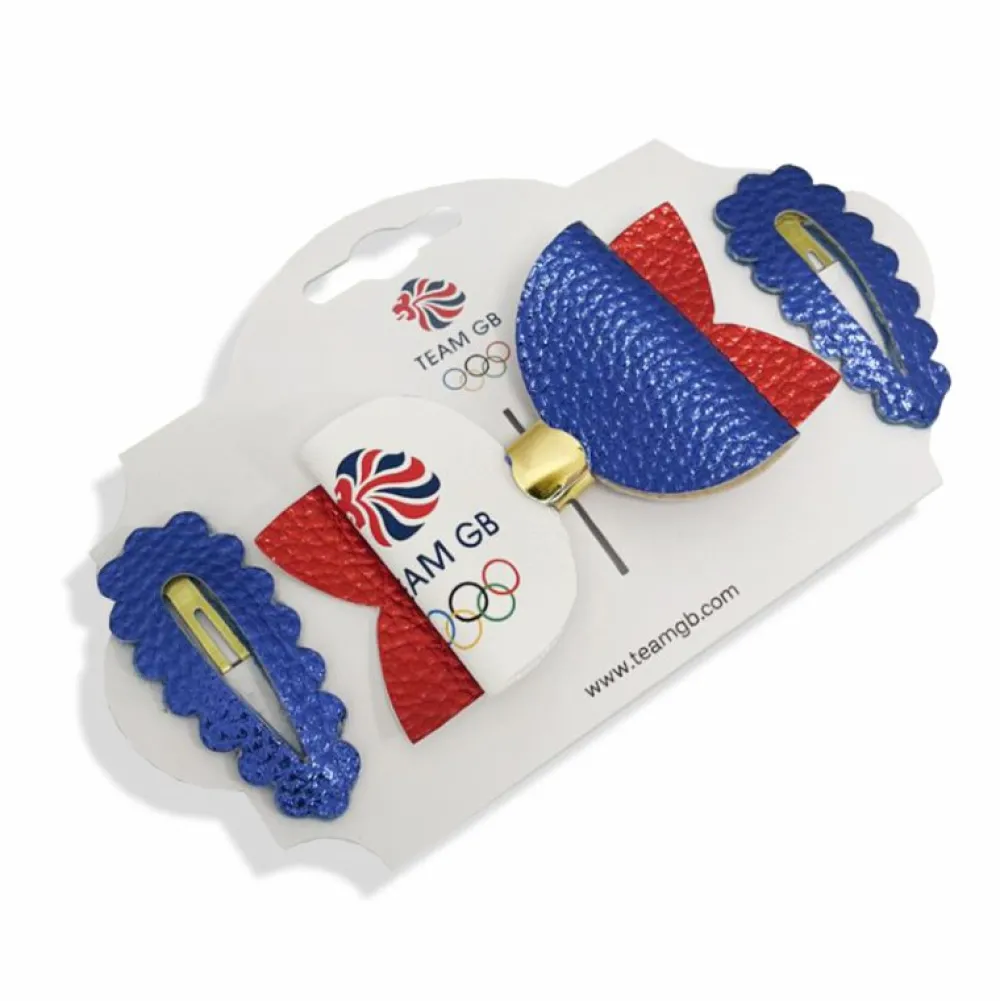 Team GB Hair Bow and Clip Set