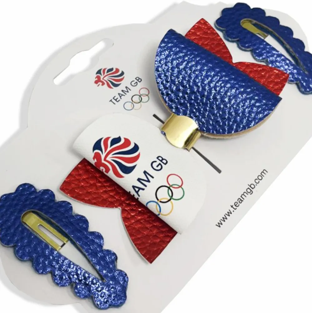 Team GB Hair Bow and Clip Set