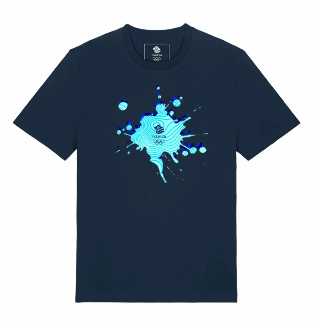 Kids Team GB Kids Graffiti Print T-Shirt Navy