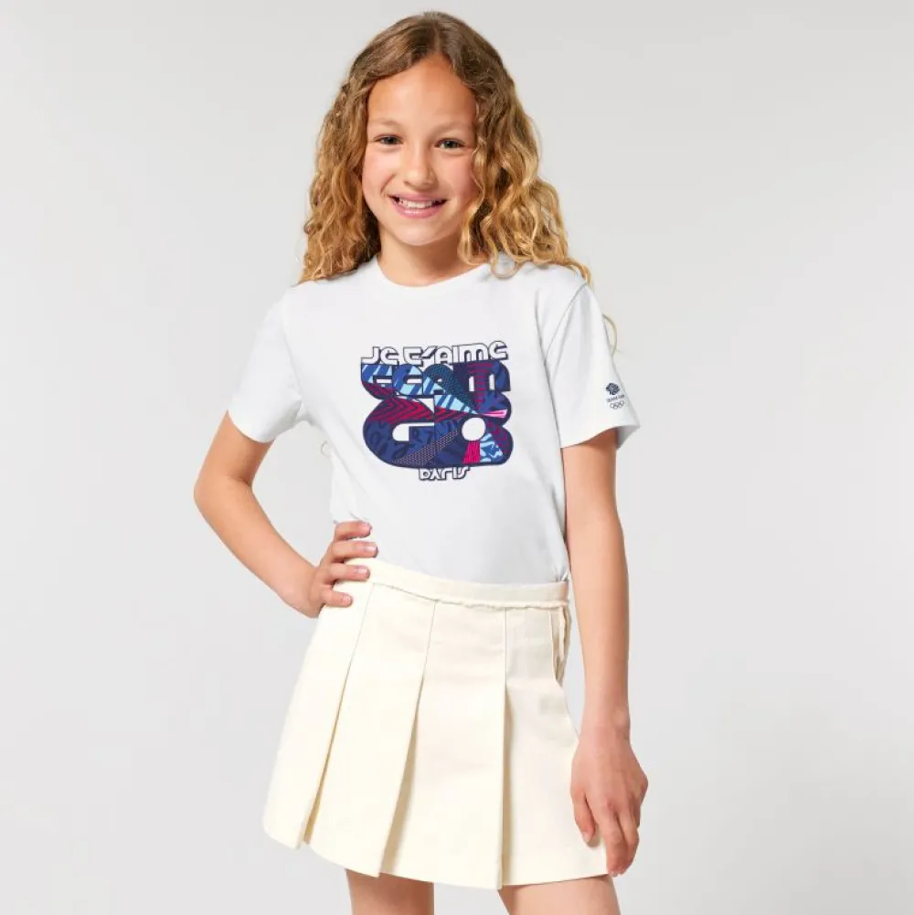 Kids Team GB Kid's Je t'aime T-shirt White