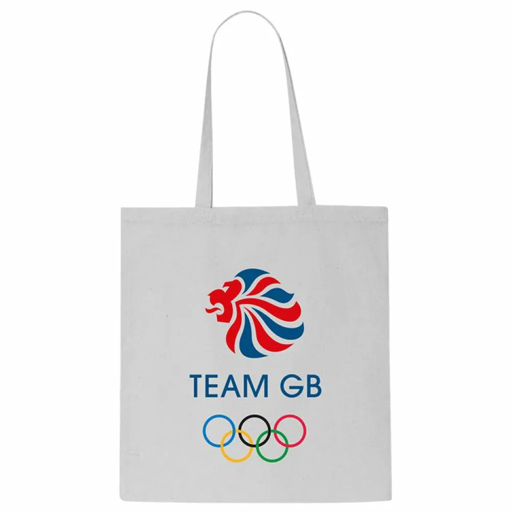 Team GB Olympic Rings Logo Tote Bag - Light Grey