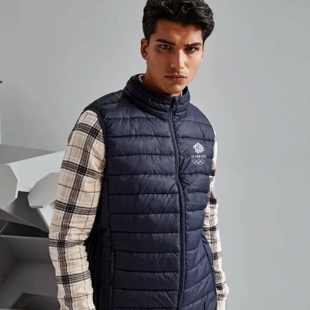 Team GB Padded Logo Gilet Navy