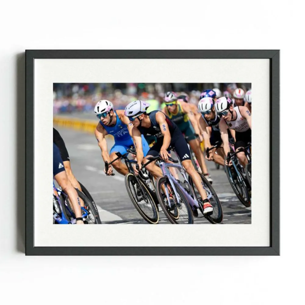 Team GB Paris Art Print 'Alex Yee's Sudden Surge to Triathlon Gold'