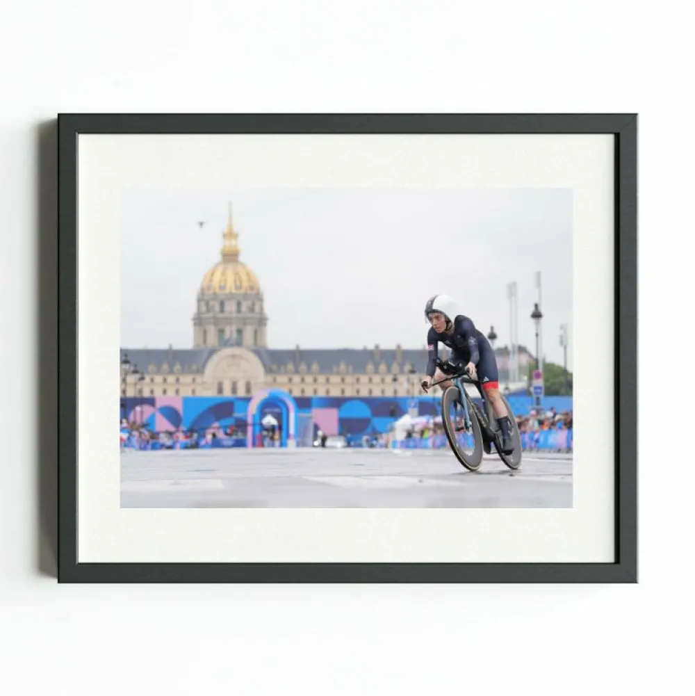Team GB Paris Art Print "Anna Henderson Time Trial - Taking Control for Silver"