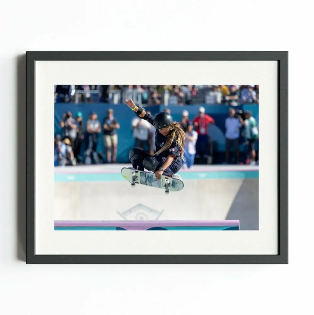 Team GB Paris Art Print "Sky Brown Defies Injury to Claim Bronze"