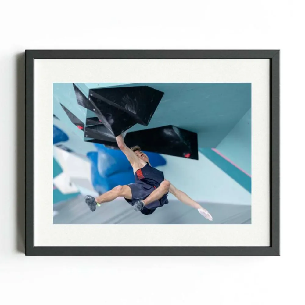 Team GB Paris Art Print "Toby Roberts Wins 's first Gold Climbing Medal"
