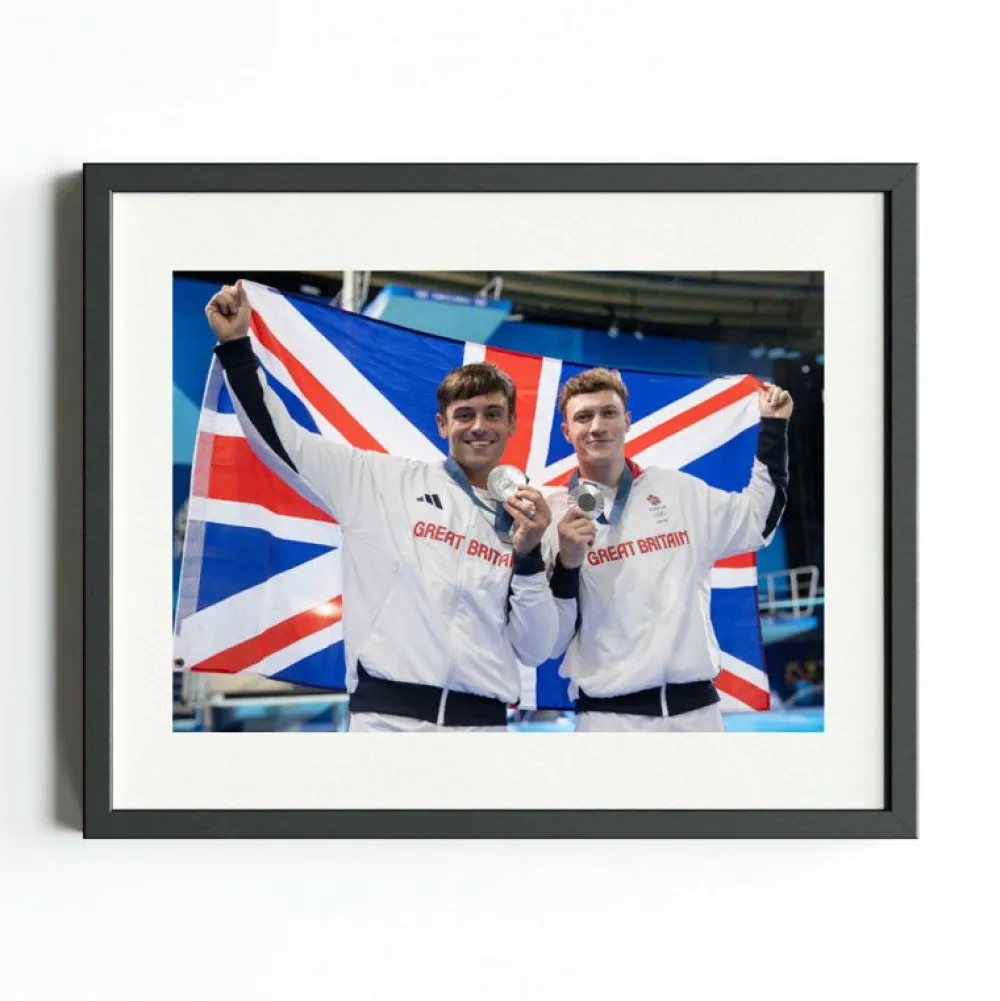 Team GB Paris Art Print "Tom Daley and Noah Williams - 10m Synchronised Completing the Set"