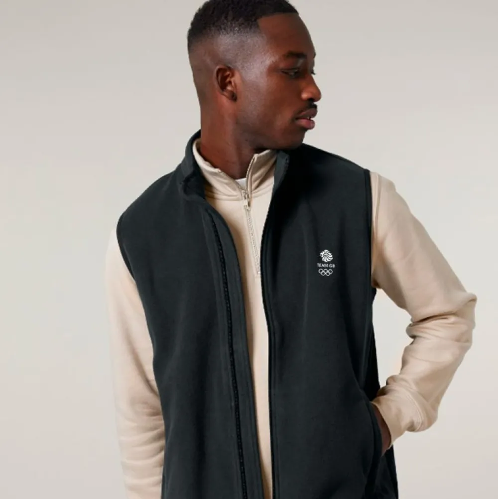 Team GB Polar Fleece Logo Gilet Navy