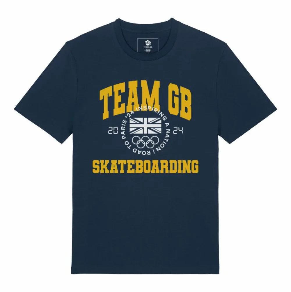 Team GB Skateboarding Varsity Navy T-Shirt