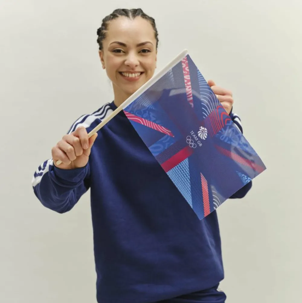 Hampshire Flags Team GB Supporters Paris Union Jack Handwaver Flag