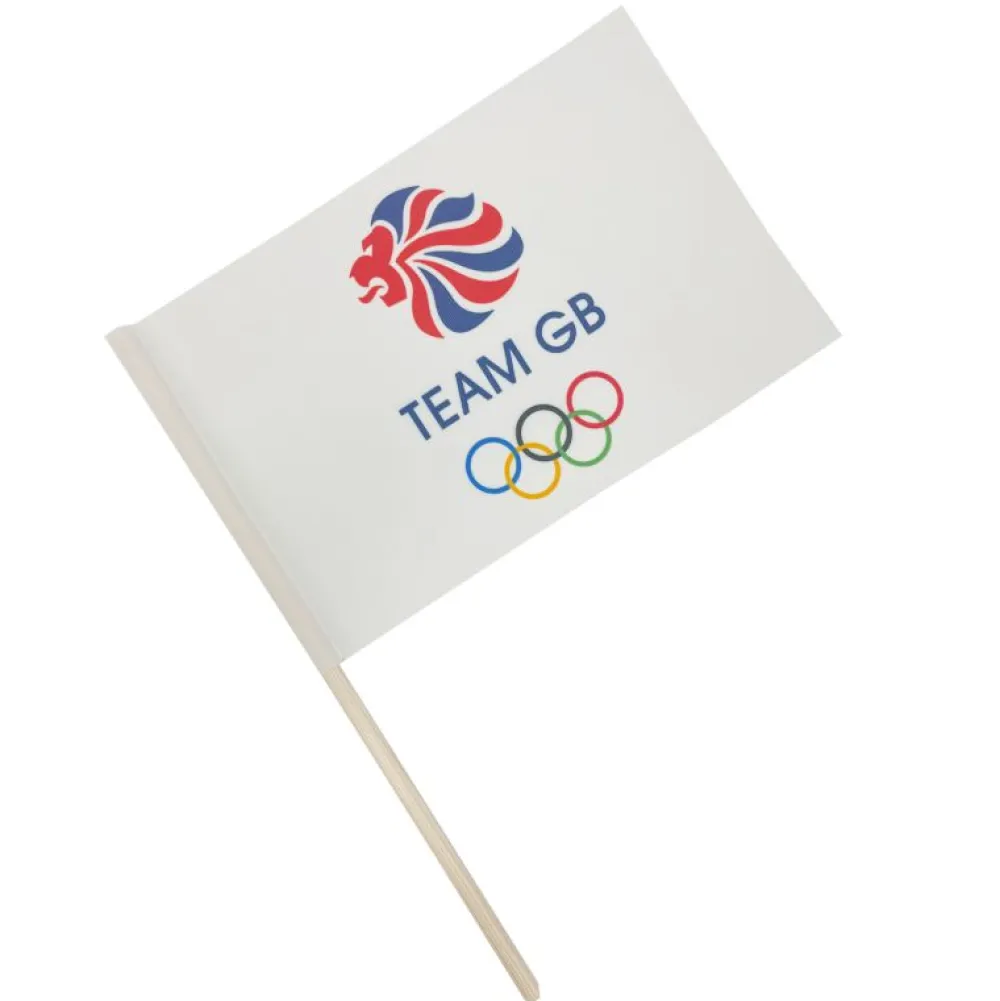 Hampshire Flags Team GB Supporters White Icon Handwaver Flag