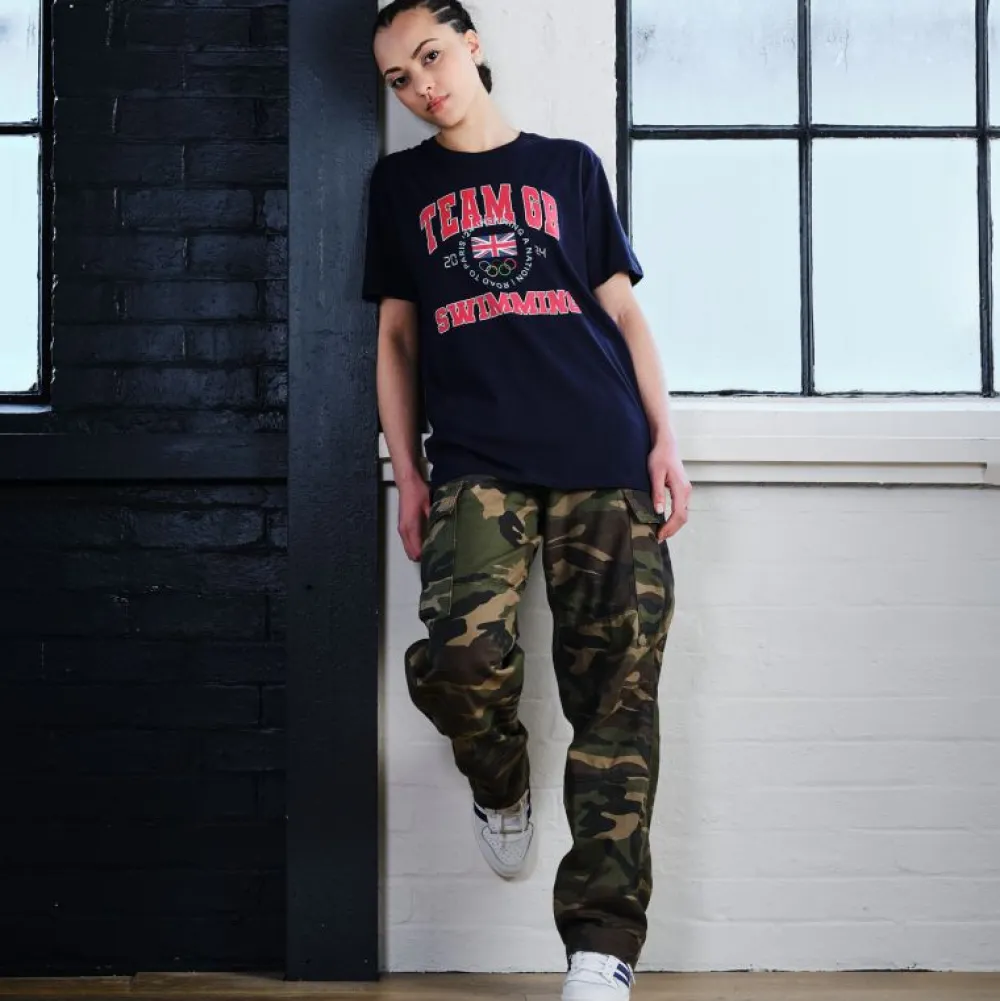 Team GB Swimming Varsity Navy T-Shirt