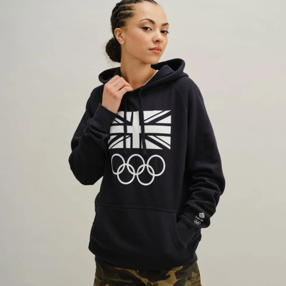 Team GB Union Jack Hoodie Dark Navy