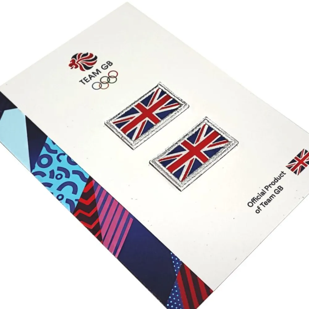 Team GB Union Jack Sew on/Iron On woven patches - Twin Pack